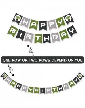 Banners Baby Yoda Happy Birthday Banner- Inspired by Star Wars- Cute Yoda Bday Party Bunting Decoration - Yoda Birthday - CM1...