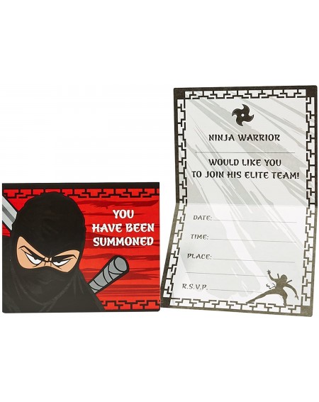 Invitations Ninja Warrior Party Supplies - Invitations (8) - CT11FPUD7WP $9.40