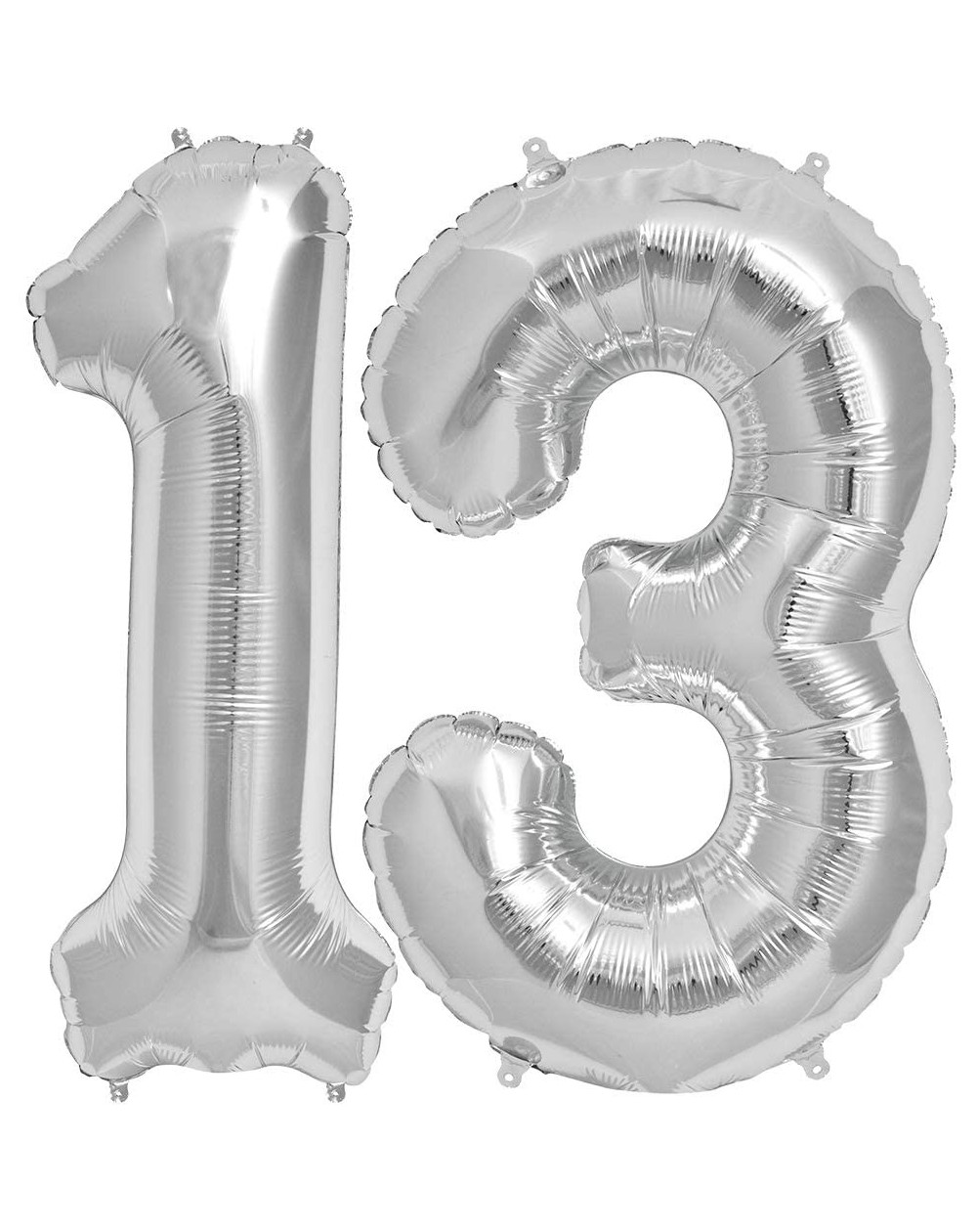 Balloons Silver Number 13 Balloons- Official Teenager 13th Birthday Party Decorations Supplies- 40 Inch - Silver Number 13 - ...