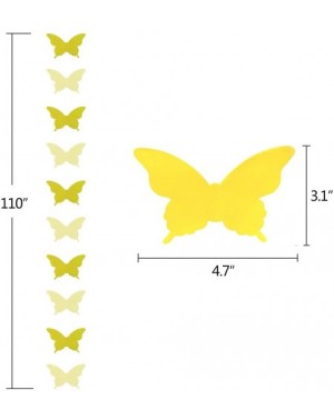 Banners & Garlands Butterfly Hanging Garland 3D Paper Bunting Banner Party Decorations Wedding Baby Shower Home Decor Yellow ...