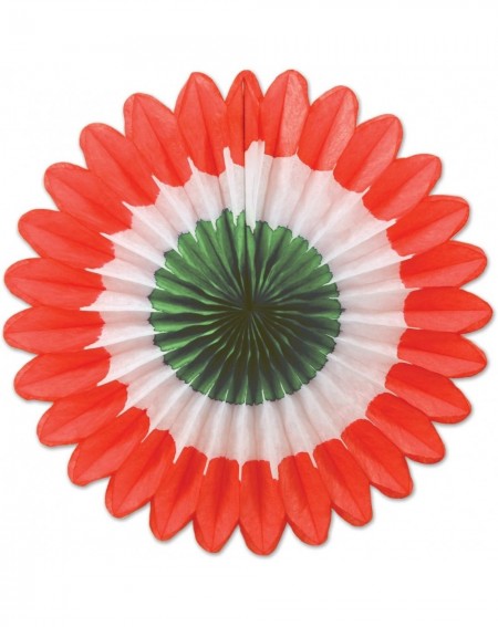 Party Packs 6-Inch 6-Pack Tissue Fans- Mini - Red/White/Green - CI11H1OT8T9 $7.16