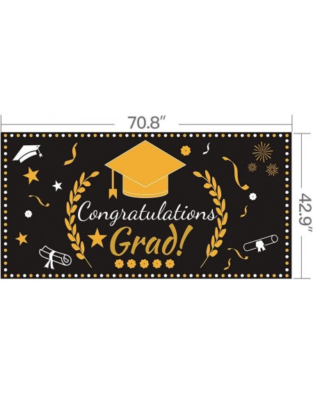 Banners Graduation Party Decorations-Graduation Party Tablecover 2 Pack (107"x 54") and Graduation Party Banner 1 Pack (70.8"...