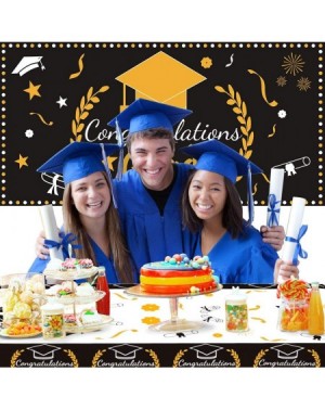 Banners Graduation Party Decorations-Graduation Party Tablecover 2 Pack (107"x 54") and Graduation Party Banner 1 Pack (70.8"...