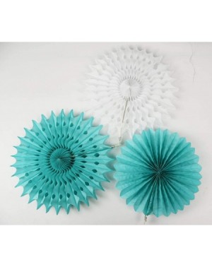 Tissue Pom Poms Bridal Shower Decorations Robin's Egg Blue White Black Tissue Paper Fan Decorations Robin's Turquoise Birthda...