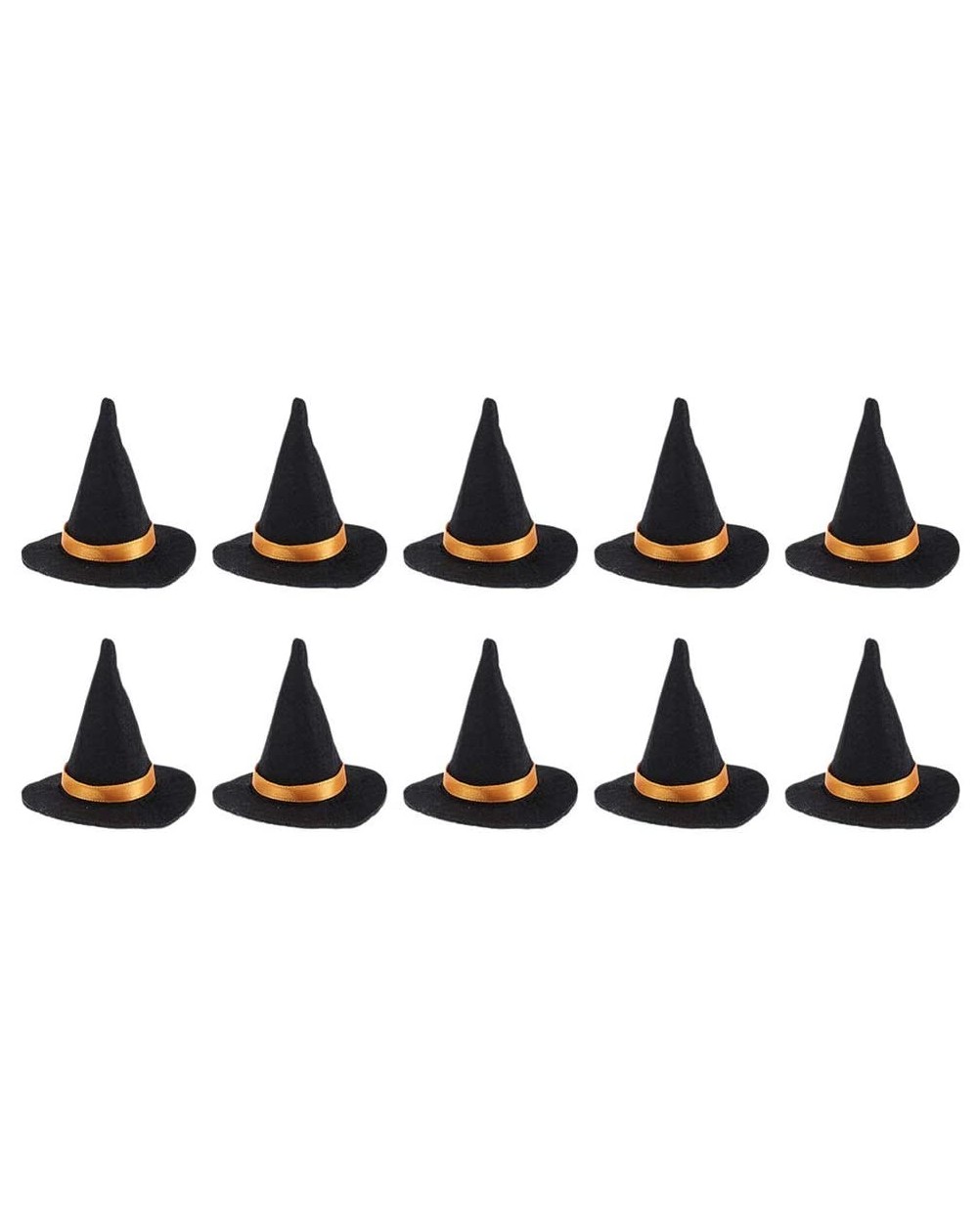 Favors Halloween Wine Bottle Decoration Cover Set - 10 Pcs Mini Witch Hats Bottles Cap Covers for Hotel Halloween Party - Wit...