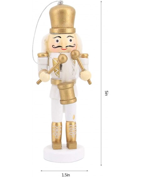 Nutcrackers Set of 5 Christmas Wooden Nutcracker Soldier Ornament Decoration for Home - Wreath Soldier - CD18LQ7GS79 $22.59