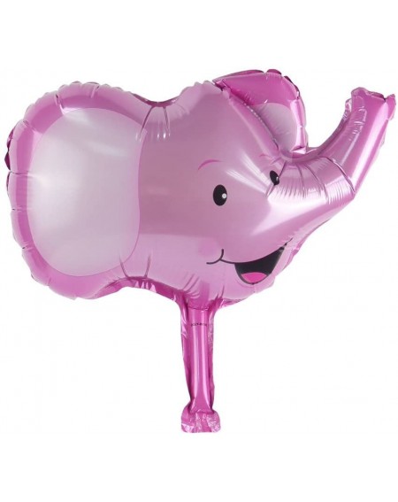 Balloons Mini 14" Pink Elephant Head Cartoon Animal Balloon 6pcs - C51895UXEX0 $11.12