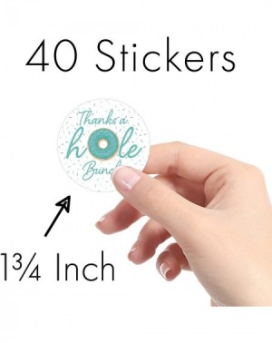 Favors Donut Baby Shower Thank You Stickers - 1.75 in - 40 Labels (Teal) - Teal - CX194D2UY0H $11.02