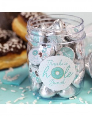 Favors Donut Baby Shower Thank You Stickers - 1.75 in - 40 Labels (Teal) - Teal - CX194D2UY0H $11.02