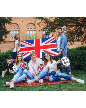 Photobooth Props 20pcs British Flag Photo Booth Props British London Theme Cutouts National Day Party Favors for British Nati...