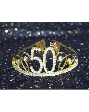 Party Packs 50th Birthday Tiara and Sash Happy 50th Birthday Party Supplies Happy 50th Birthday Champagne Glitter Satin Sash ...