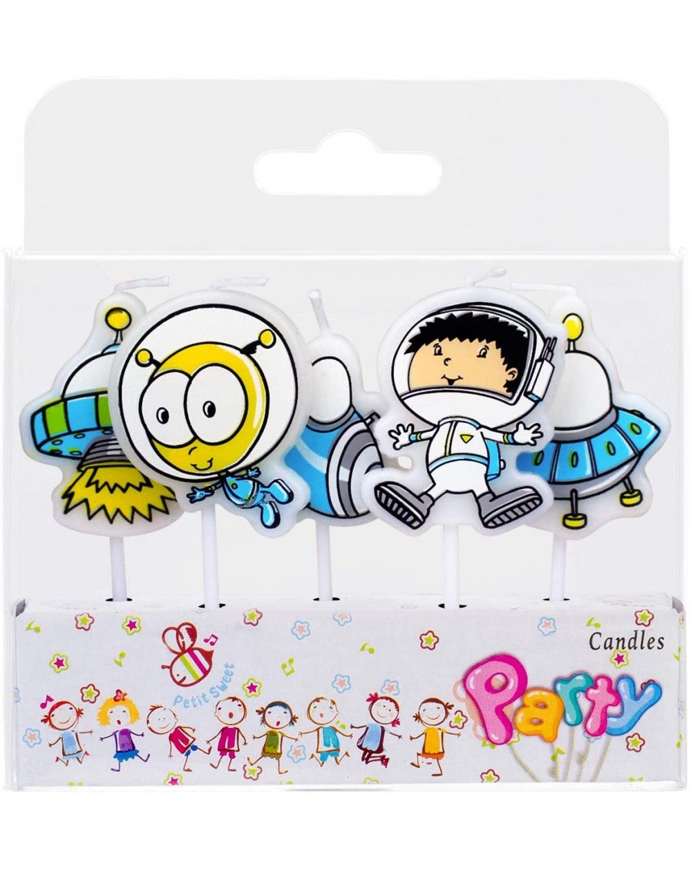 Cake Decorating Supplies Twinkle Unlimited Birthday Cake Party Candle Set for Kids - Space Walk Adventure - Spaceman - C319D8...