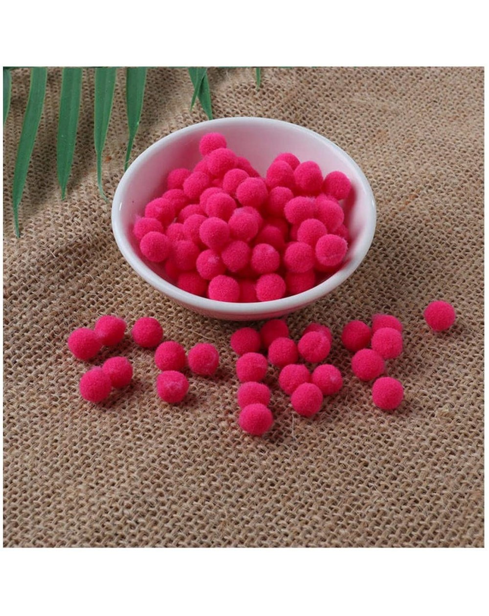 Tissue Pom Poms Sequins 8mm 10mm Pom Pom Soft Pompon Fluffy Plush Crafts DIY Pom Poms Ball Home Decor Sewing Supplies-14 Rose...