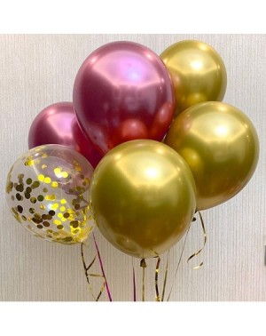 Balloons Metallic Chrome Hot Pink Balloons 100 Pcs 12 Inch Helium Shiny Thicken Latex Balloons Party Decoration - Pink - CX18...