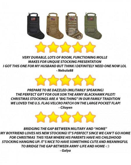 Stockings & Holders Tactical Christmas Stocking with Molle Gear (ACU) - Acu - CN12J6M8JR5 $12.02