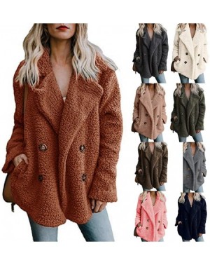 Cake & Cupcake Toppers Womens Coats Winter-Casual Lapel Fleece Fuzzy Faux Shearling Button Warm Winter Oversized Outwear Jack...