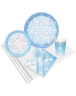 Party Packs Snowflake Winter Wonderland Party Supply Pack for 24 Guests - CH12O9TQQGF $24.02