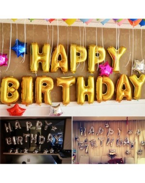 Banners & Garlands Happy Birthday Foil Balloons for Decoration (Gold 16 Inch) - Gold - CC18OZU8EQ5 $9.72