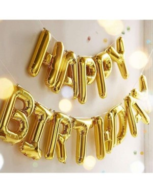 Banners & Garlands Happy Birthday Foil Balloons for Decoration (Gold 16 Inch) - Gold - CC18OZU8EQ5 $9.72