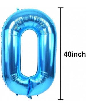 Balloons 40 Inch Blue Large Numbers Balloon Birthday Party Decorations- Foil Mylar Big Number Balloon Digital 30 for 30th Bir...