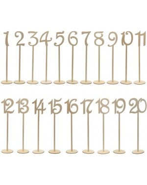 Place Cards & Place Card Holders 20pcs 1-20 Wooden Table Numbers Holder with Base for Wedding Party Banquet Home Decor - CA12...