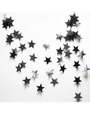 Banners & Garlands Glitter Black Silver Star Moon Garland Kit Halloween Party Decoration Hanging Paper Twinkle Star Birthday ...