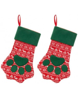 Stockings & Holders 2 Pack Large Christmas Paw Stockings - Gifts Bags Holiday Accessories for Dog Cat - 18 inches - C418XS26Z...