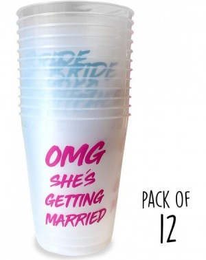 Tableware Bachelorette Party Drinking Cups - Pack of 12 Rude & Funny Designs - CO18GO47069 $9.49