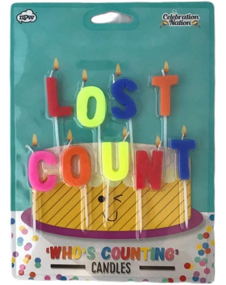 Birthday Candles Lost Count Cake Topper Bundle with 72 Birthday Candles - CZ19EUSL5LZ $11.85