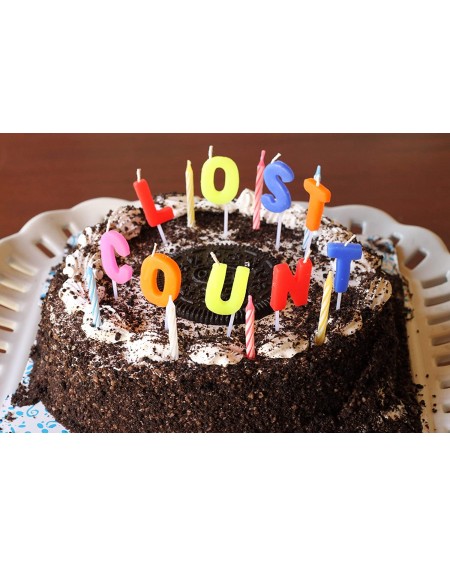 Birthday Candles Lost Count Cake Topper Bundle with 72 Birthday Candles - CZ19EUSL5LZ $11.85