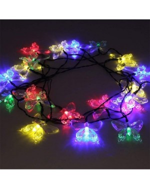 Outdoor String Lights Solar Outdoor String Lights- 30 LED Butterfly Solar Fairy Waterproof Decorative Lighting for Garden- Pa...