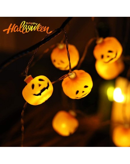 Indoor String Lights Halloween Pumpkin String Lights - Holiday LED Light for Outdoor Indoor Party Decor 10 feet 20 Pumpkin Li...