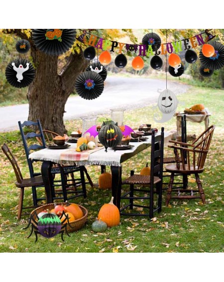 Banners Halloween Party Decoration Supplies Include Happy Halloween Banner Party Balloons Spider Ghost Bat Honeycomb Balls Ha...