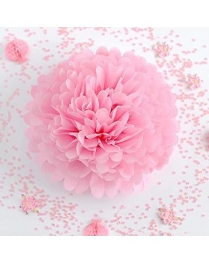 Tissue Pom Poms HappyField 12PCS 10" 12" Baby Pink Blue White Tissue Paper Pom Poms Flower Gender Reveal Party Supplies Gende...