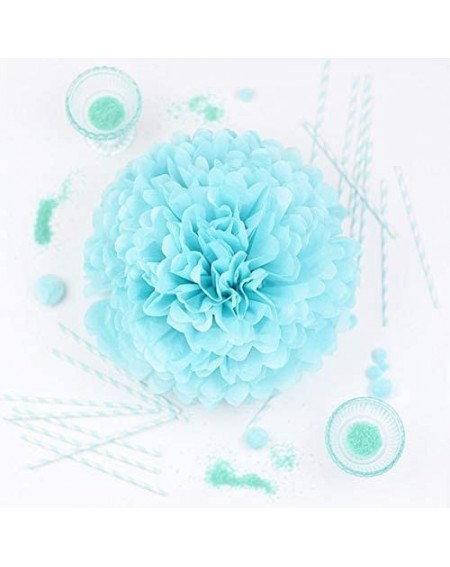 Tissue Pom Poms HappyField 12PCS 10" 12" Baby Pink Blue White Tissue Paper Pom Poms Flower Gender Reveal Party Supplies Gende...