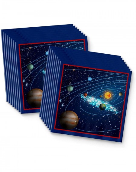 Party Packs Solar System Outer Space Birthday Party Supplies Set Plates Napkins Cups Tableware Kit for 16 - CG12BJHOJ5V $11.93