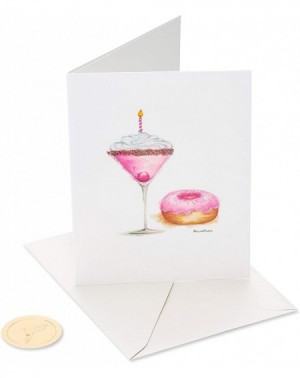 Cake Decorating Supplies Birthday Card (Martini and Donut) - C718UN2KYWE $7.85