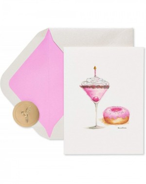 Cake Decorating Supplies Birthday Card (Martini and Donut) - C718UN2KYWE $7.85