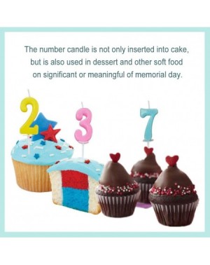 Cake Decorating Supplies Birthday Candles 0-9 Molded Number Candles for Party Time Special Day Funny Wish Candles Multicolor-...