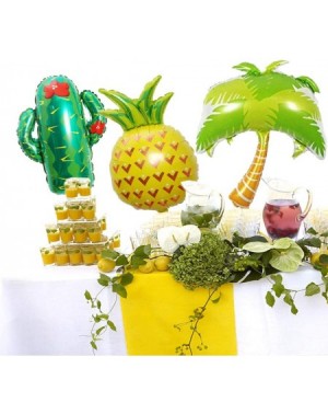 Balloons Beach Summer Tropical Party Theme Flamingo Pineapple Palm Tree Watermelon Cactus Palm Leaves Mylar Balloons for Luau...