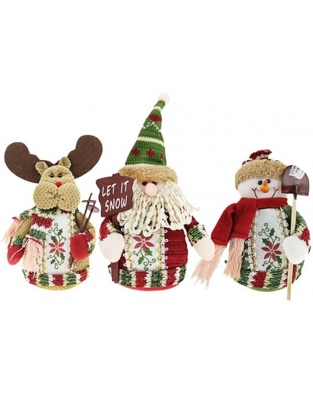 Favors Merry Christmas Gift Toys Plush Standing Santa Claus Snowman Reindeer Stuffed Rag Toy Dolls Collectible Figurines Home...