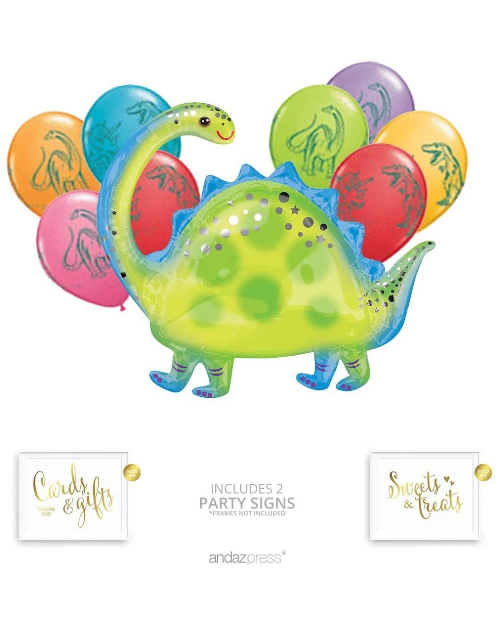 Balloons Dinosaur Party Balloon Bouquet Set- Dinosaur Party Supplies- Inflatable Dinosaur Foil Mylar and Latex Balloons- Bulk...