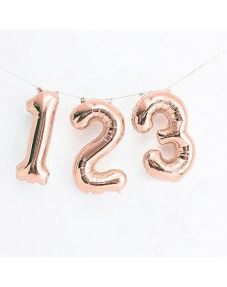 Balloons 16 Inch Rose Gold Balloons Letter A to Z Number 0 to 9 Foil Balloons for Wedding Prom Birthday Party Baby Shower Chr...