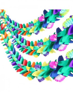 Banners & Garlands 9 Feet Long Tropical Multicolored Paper Tissue Garland Flower Banner for Luau Hawaiian Party Supplies (4 P...