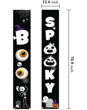 Banners Halloween Decorations Outdoor-Halloween Banners Spooky Boo- Halloween Signs for Front Door or Indoor Home Decor-Porch...