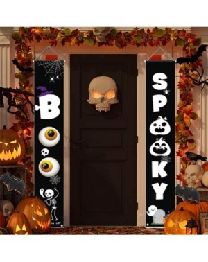 Banners Halloween Decorations Outdoor-Halloween Banners Spooky Boo- Halloween Signs for Front Door or Indoor Home Decor-Porch...