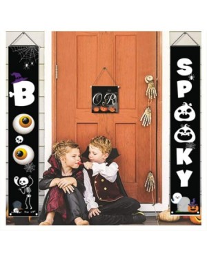 Banners Halloween Decorations Outdoor-Halloween Banners Spooky Boo- Halloween Signs for Front Door or Indoor Home Decor-Porch...