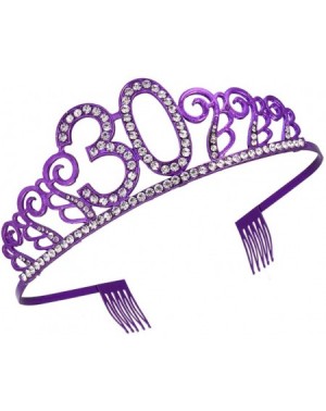 Favors 30th Birthday Tiara Gift Number Crown Happy Birthday Party Headwear 30th Birthday Party Supplies - Purple 30 - C9197X0...