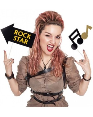 Photobooth Props Rock Star Party Photo Booth Props Western Society Culture Jazz Music Rock and Roll Party Decorations Accesso...