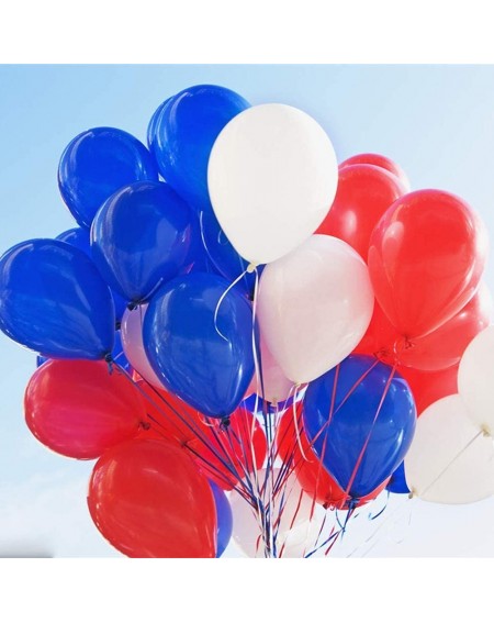 Banners & Garlands Patriotic American Flag Party Decoration - Red Blue White - Hanging Paper Fans & Balloons for Fourth of Ju...